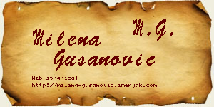 Milena Gušanović vizit kartica